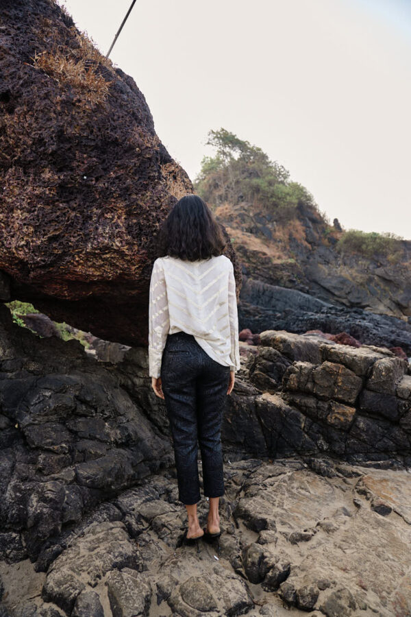 Black Brocade Suit - Image 27