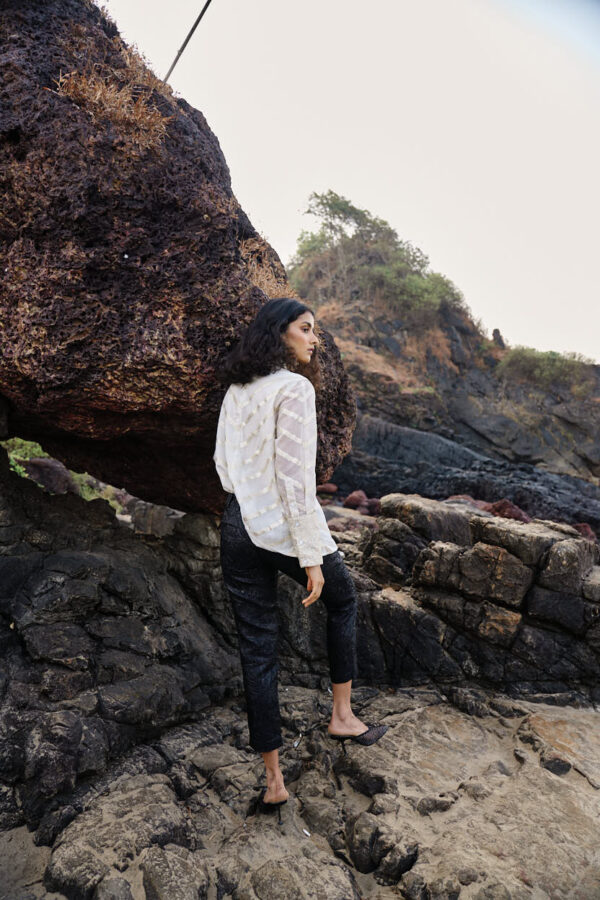 Black Brocade Suit - Image 28