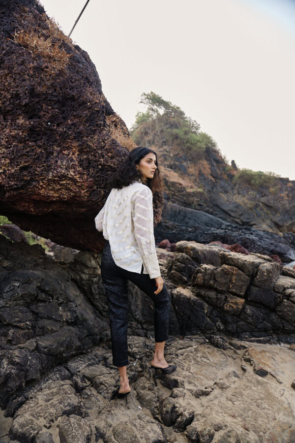 Black Brocade Suit - Image 29