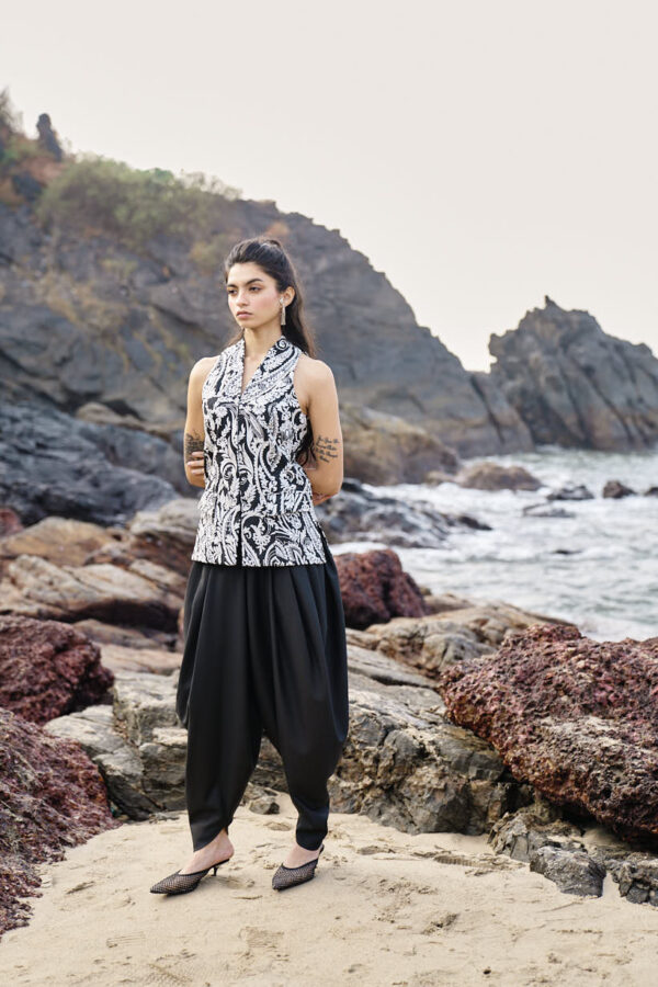 Black Cowl Pants - Image 4