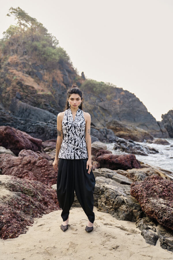 Black Cowl Pants - Image 11