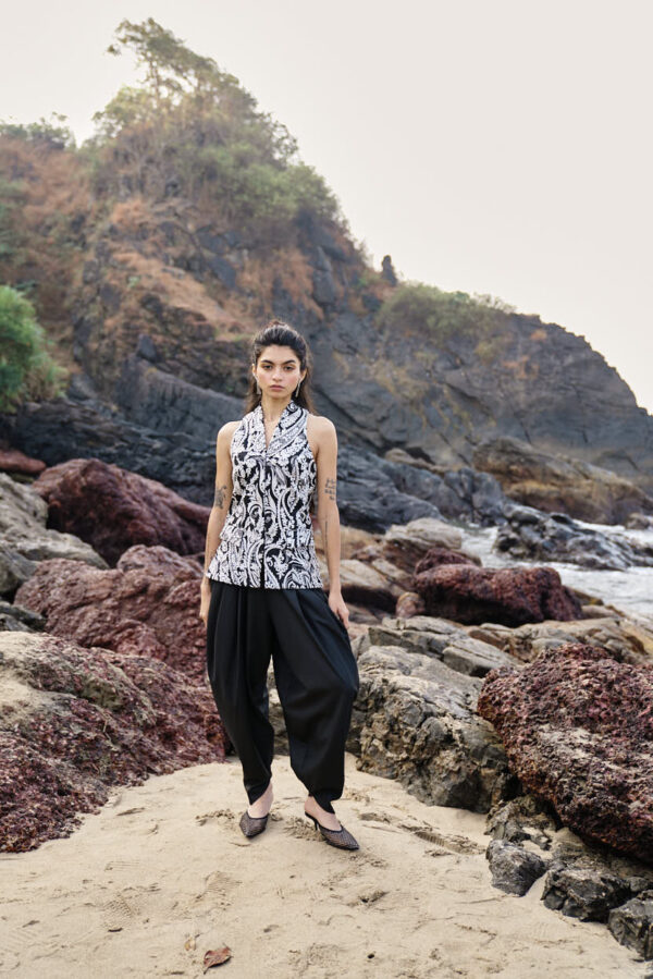 Black Cowl Pants - Image 10