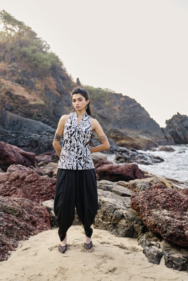 Black Cowl Pants - Image 7
