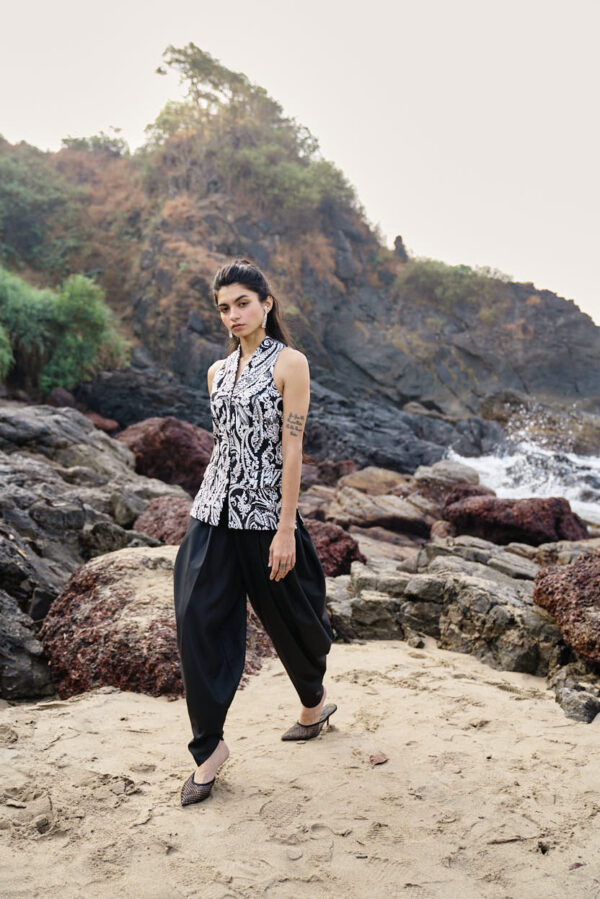 Black Cowl Pants - Image 2