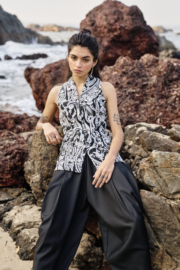 Black Cowl Pants - Image 15