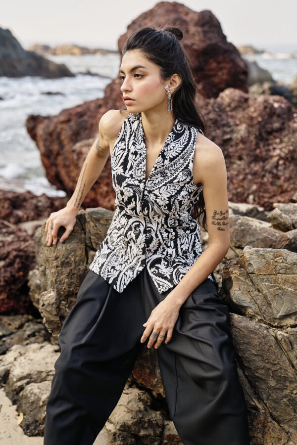 Black Cowl Pants - Image 17