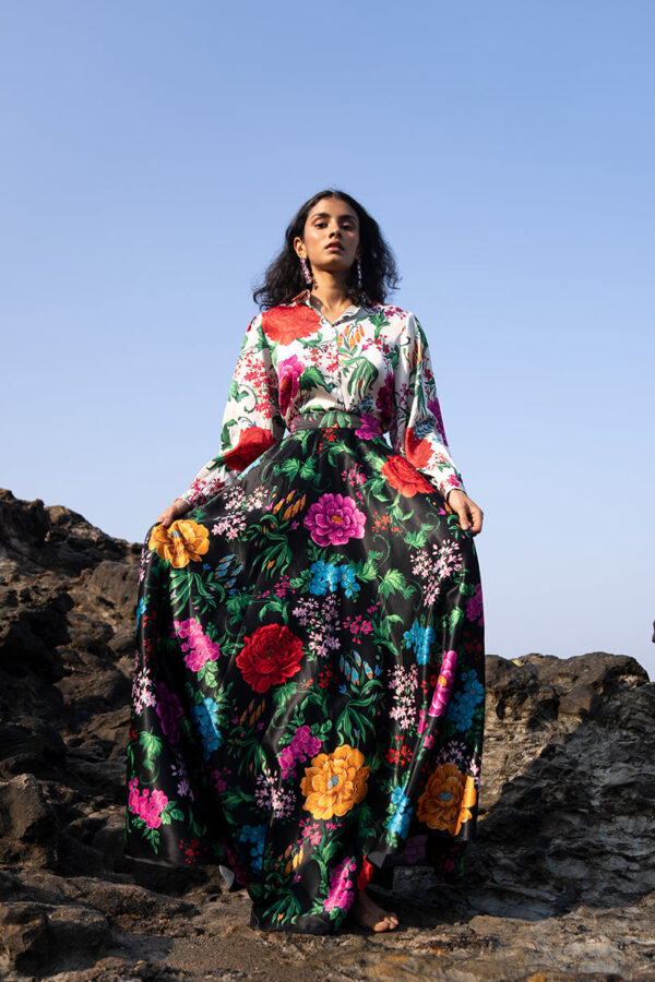 Floral Printed Maxi Skirt Set - Image 11