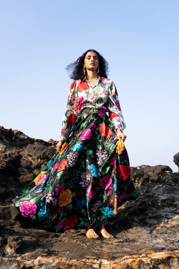 Floral Printed Maxi Skirt Set - Image 14