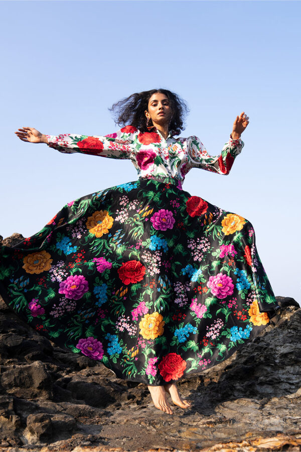 Floral Printed Maxi Skirt Set - Image 15