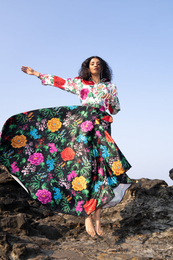 Floral Printed Maxi Skirt Set - Image 17