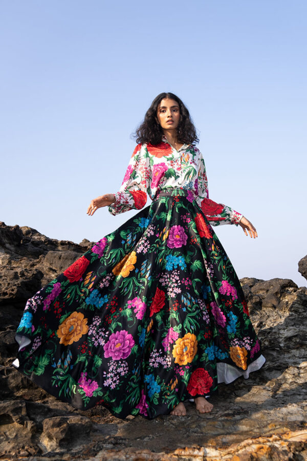 Floral Printed Maxi Skirt Set - Image 21