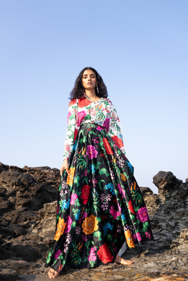 Floral Printed Maxi Skirt Set - Image 30