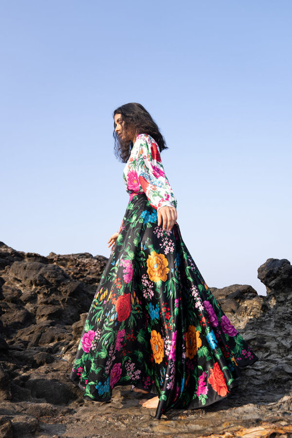 Floral Printed Maxi Skirt Set - Image 33