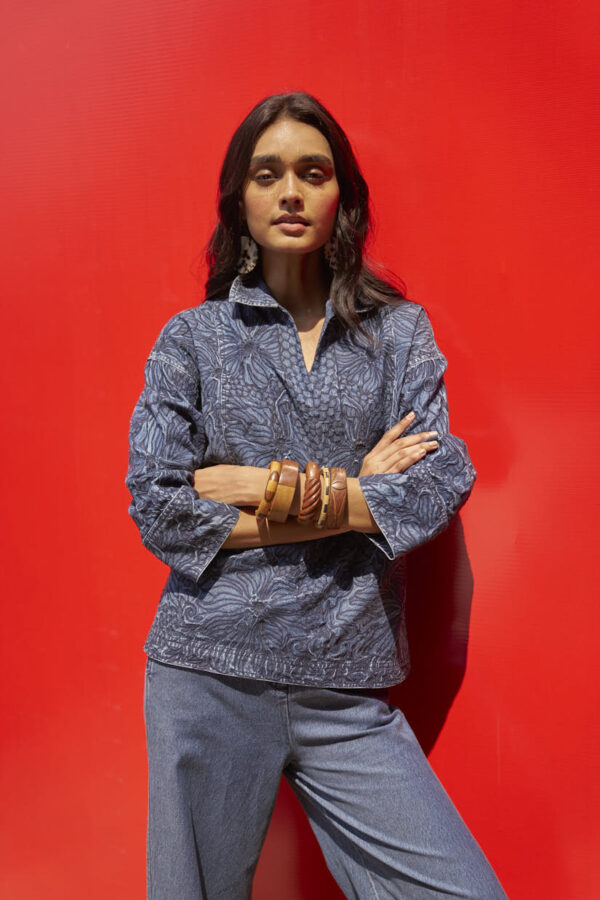 Embroidered Denim Set - Image 7