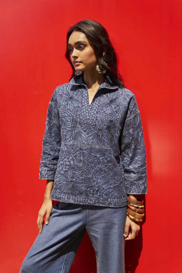 Embroidered Denim Set - Image 3