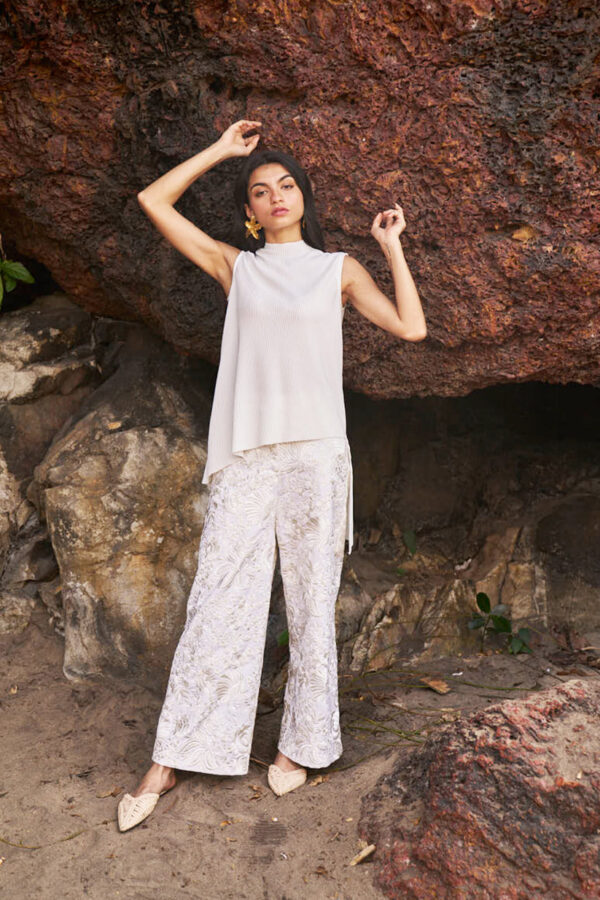 Pleated High/Low Top - Image 3