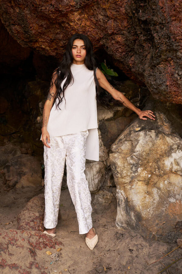 Pleated High/Low Top - Image 4