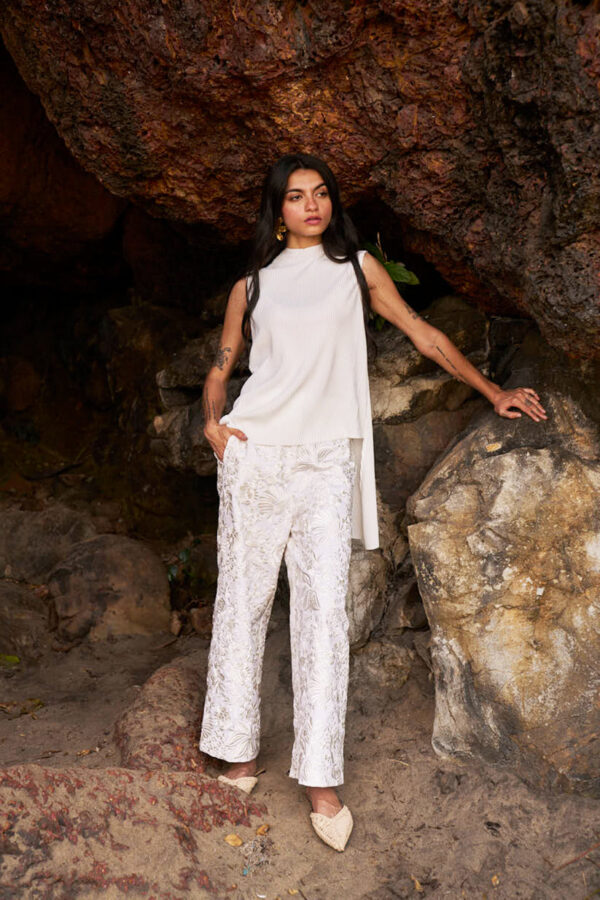 Pleated High/Low Top - Image 10