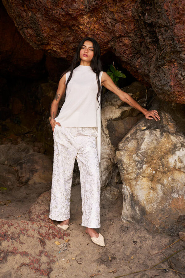 Pleated High/Low Top - Image 16
