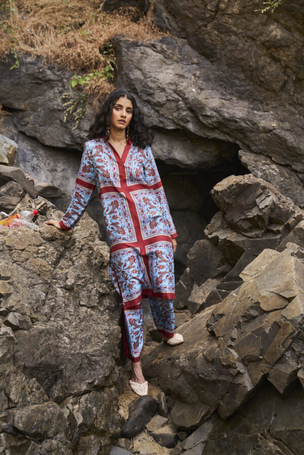 Scarf Printed Longline Set - Image 3
