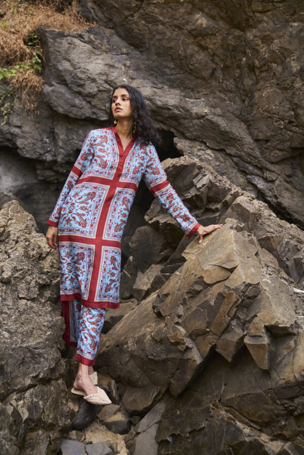 Scarf Printed Longline Set - Image 5