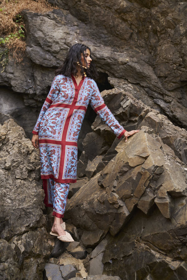 Scarf Printed Longline Set - Image 6
