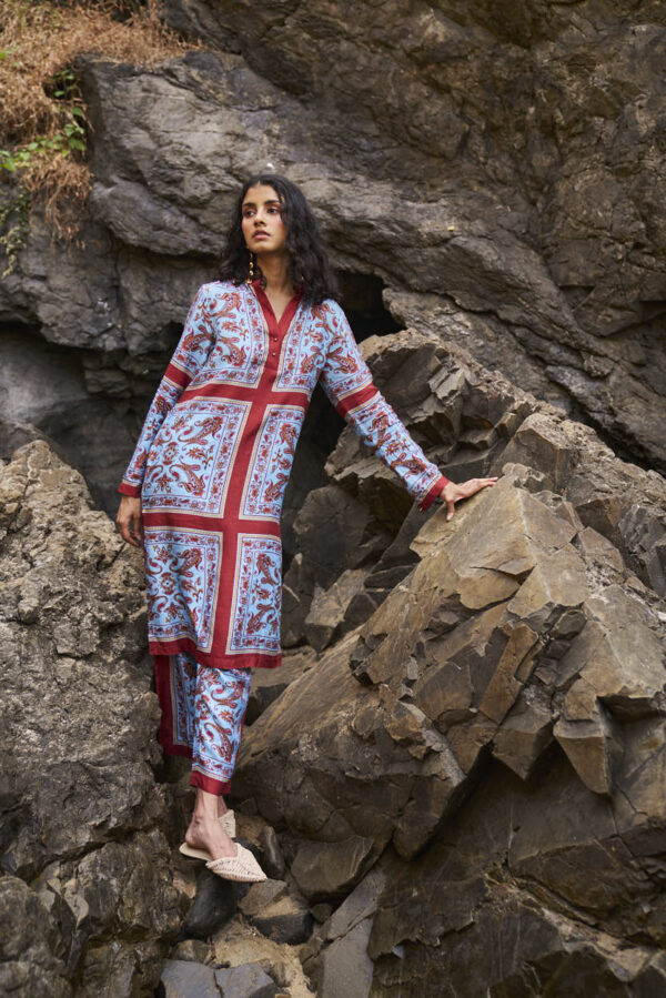 Scarf Printed Longline Set - Image 8