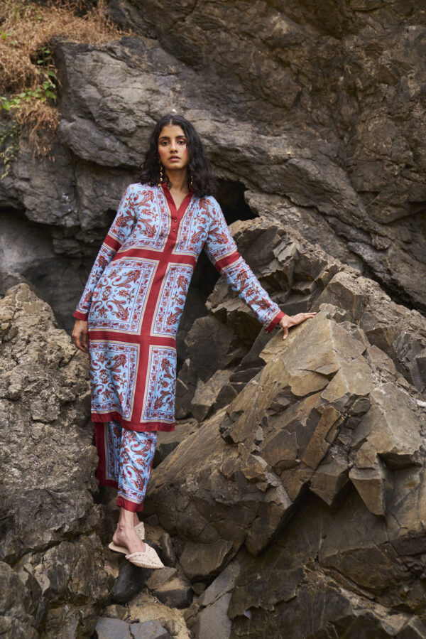Scarf Printed Longline Set - Image 9