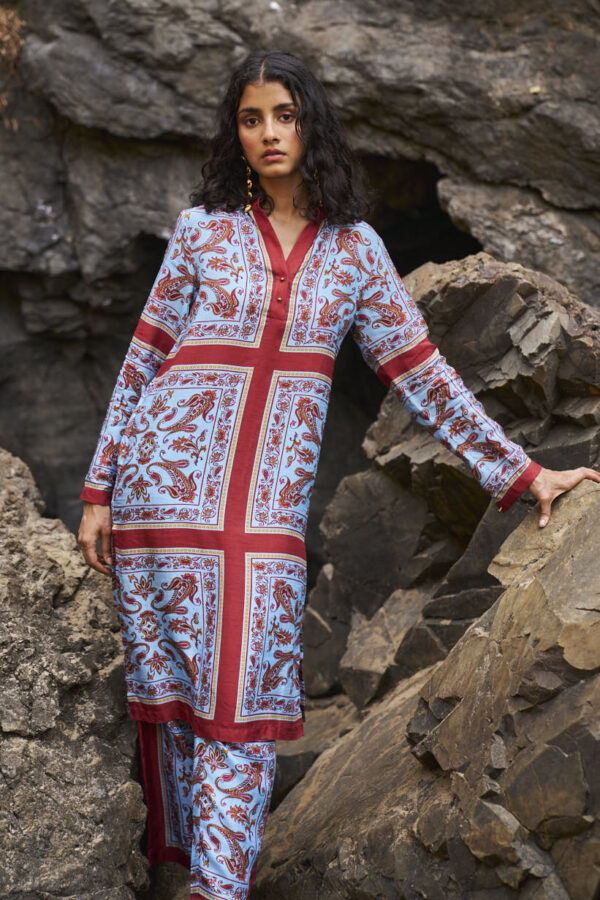 Scarf Printed Longline Set - Image 10
