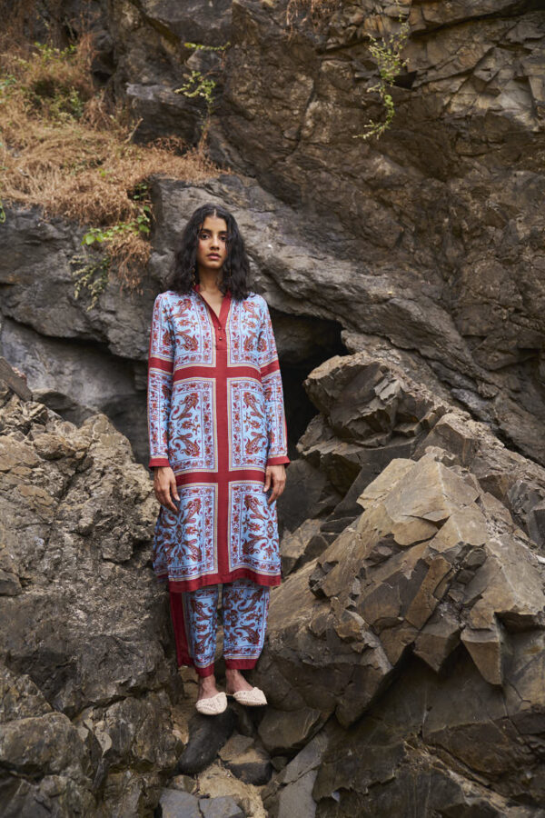 Scarf Printed Longline Set - Image 4