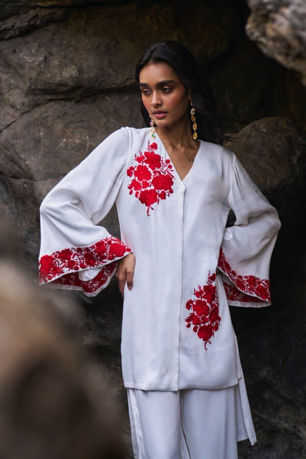 Longline Placement Embroidered Top - Image 2