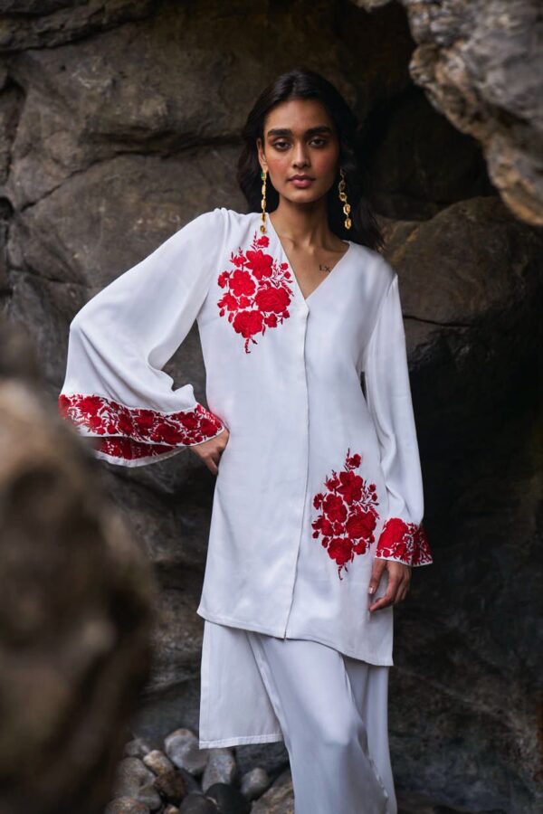 Longline Placement Embroidered Top - Image 12