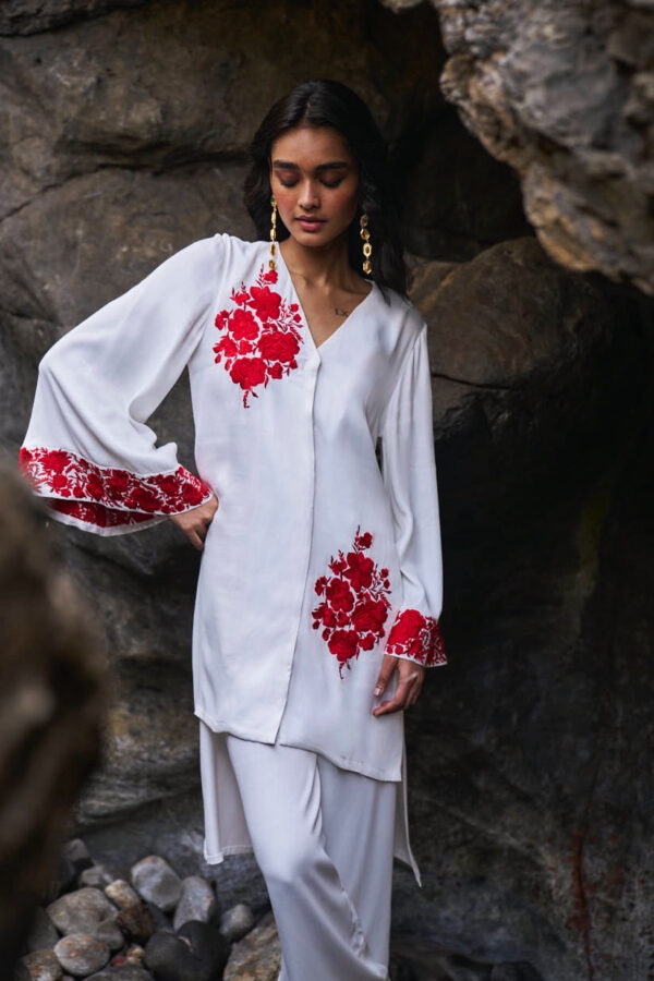 Longline Placement Embroidered Top - Image 14