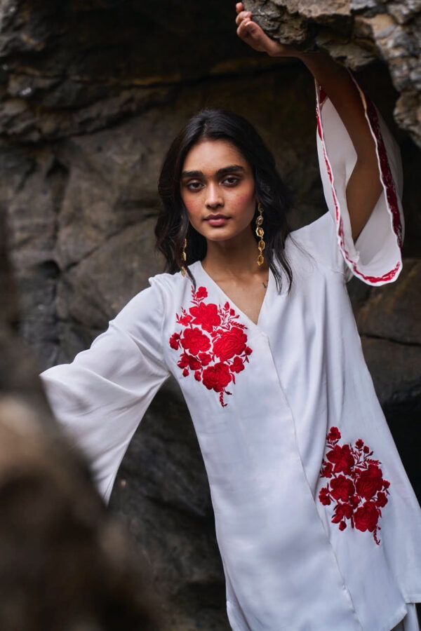 Longline Placement Embroidered Top - Image 8