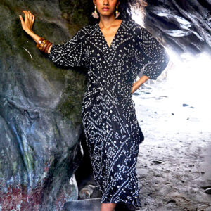 Bandhani Draped Dress