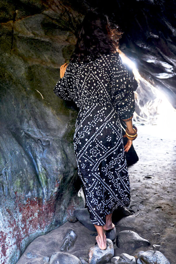 Bandhani Draped Dress - Image 18