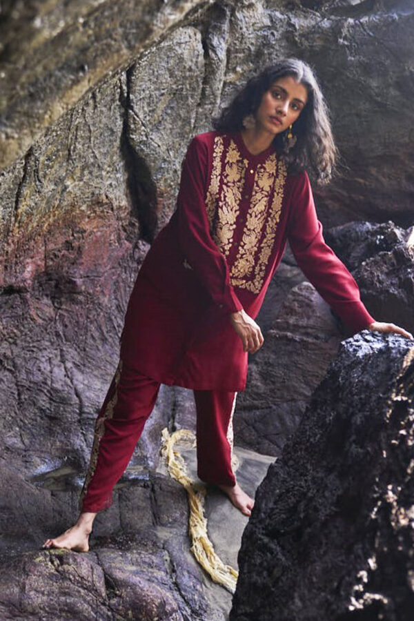 Floral Embroidered Pant Set - Image 10