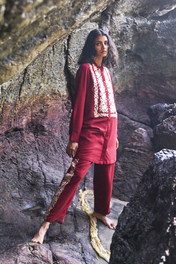 Floral Embroidered Long Shirt - Image 8