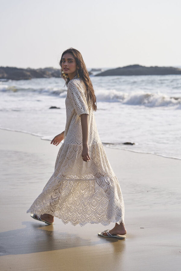 Schiffli Tiered Dress - Image 6