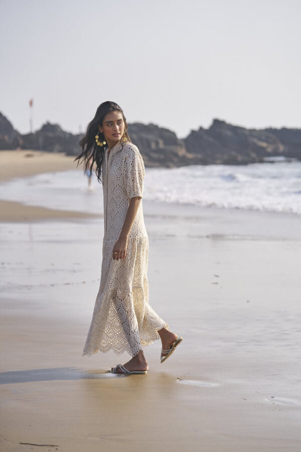 Schiffli Tiered Dress - Image 8