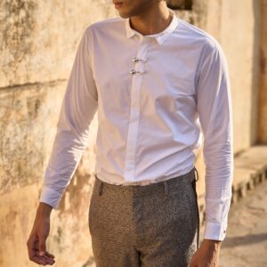 Pin Brooch Shirt