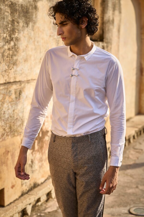Pin Brooch Shirt