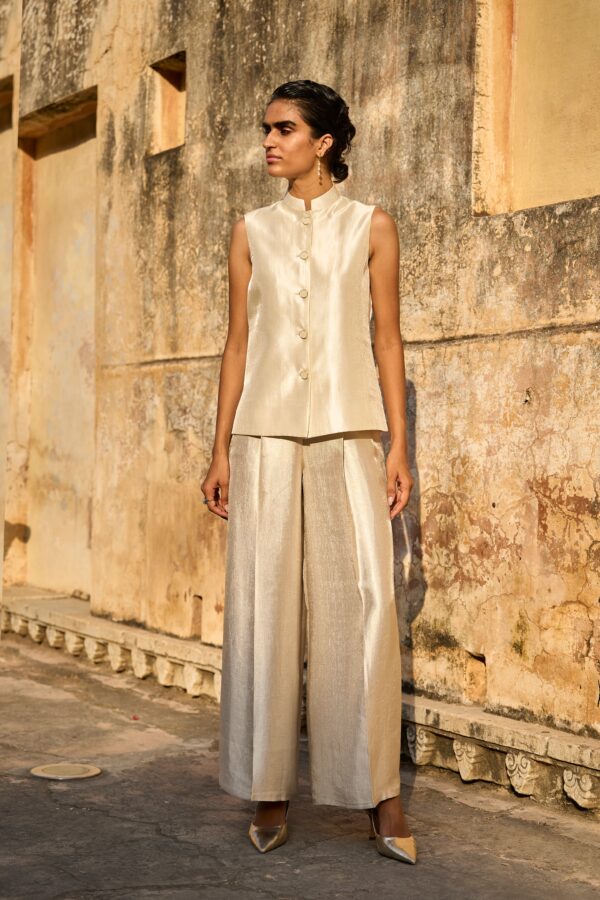 Ivory Brocade Waistcoat