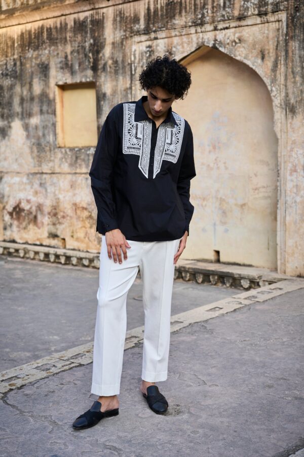 Lace Patch Popover Shirt - Image 2