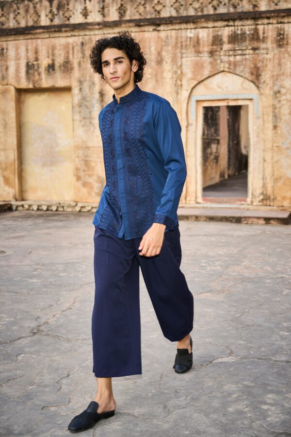 Embroidered Collar, Placket & Cuff Shirt - Image 6