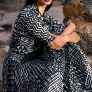 Tribal Shimmer and Pleated Skirt Set