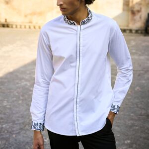 Embroidered Collar & Cuff Shirt