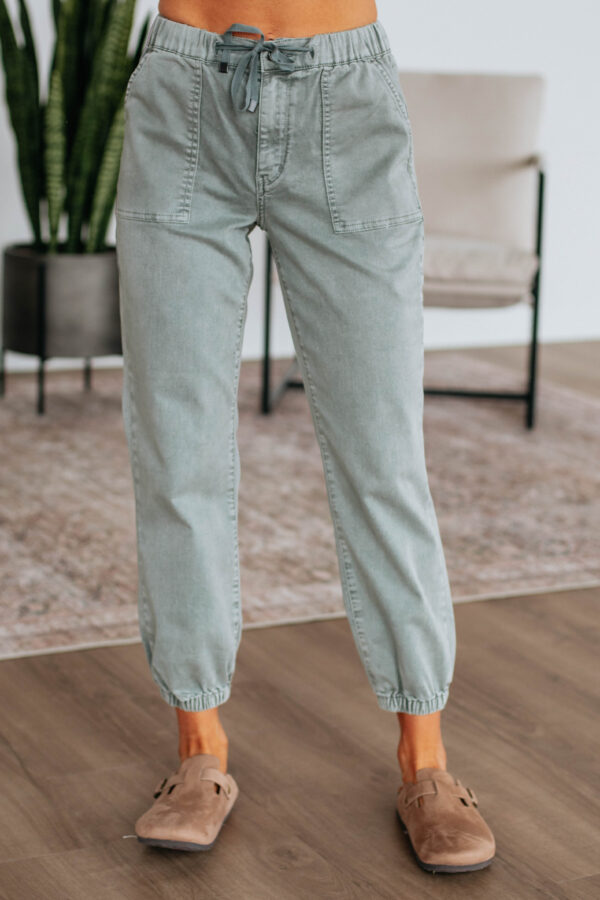 Drea Mica Joggers - Dusty Sage - Image 5