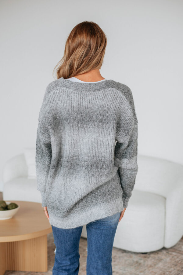 Elsie Knit Cardigan - Heather Grey - Image 5