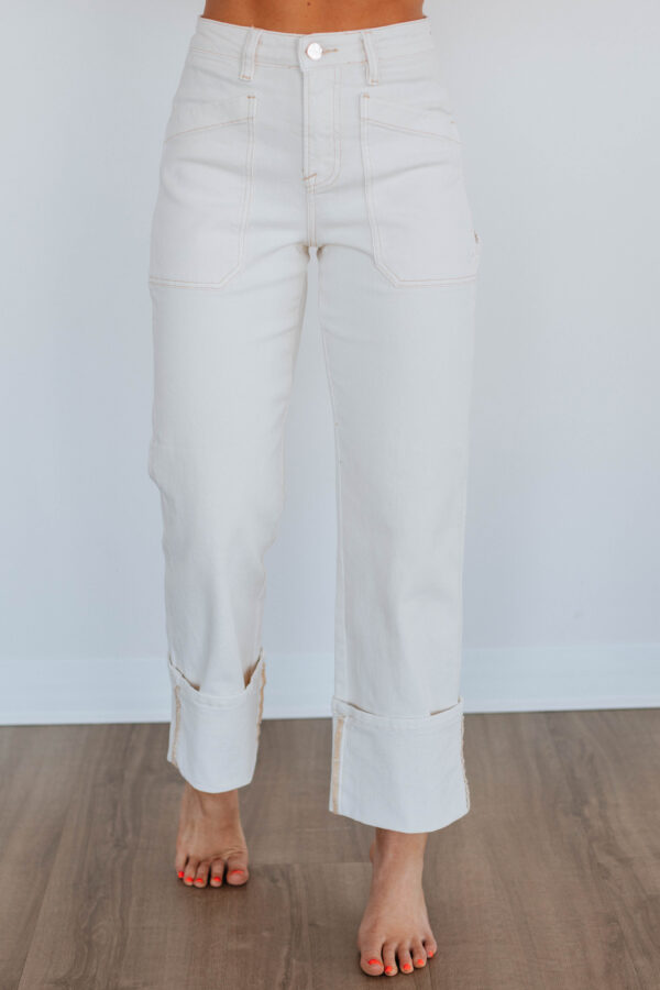 Erin Risen Jeans - Cream - Image 5